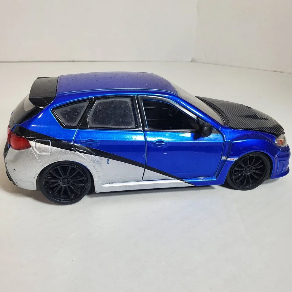 Joda Toys 1:24 Scale 2012 Subaru Impreza‎ WRX STI Blue Silver Die-Cast Model Car